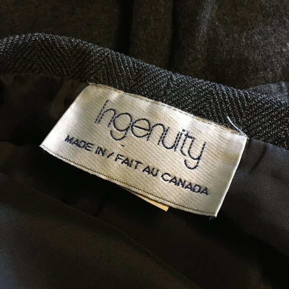 Vintage Ingenuity Made in Canada Herringbone Career Skirt - Picture 5 of 14